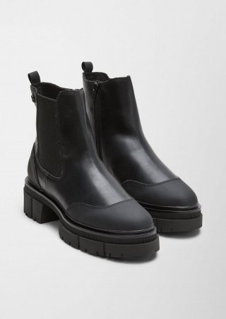 s.Oliver Stiefel mit Plateausohle - schwarz