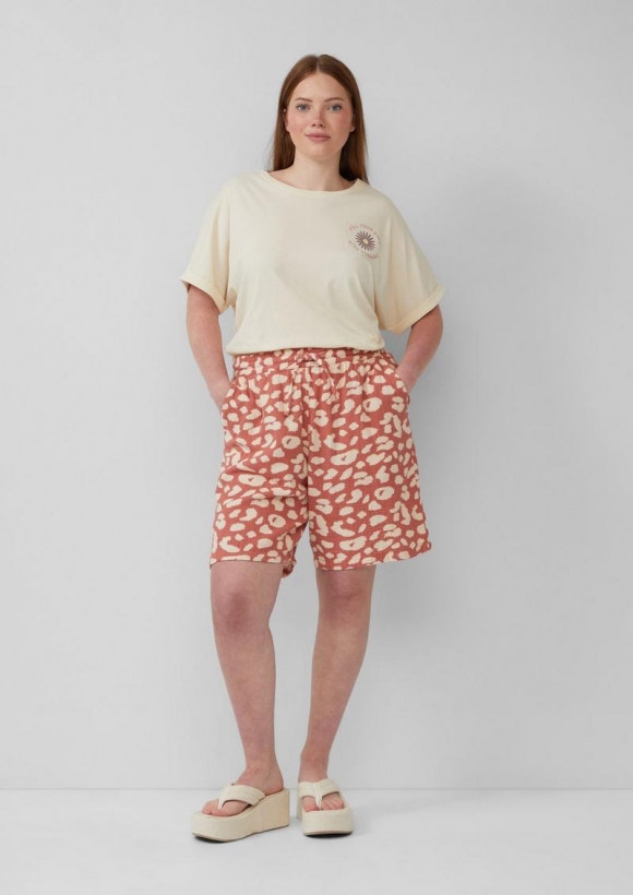 s.Oliver Shorts mit Elastikbund - papaya
