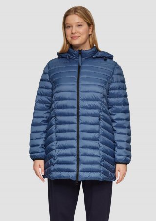 s.Oliver Steppjacke mit Logo-Kapuze - hellblau
