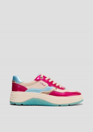 s.Oliver Sneaker mit modischem Colour-Blocking - pink