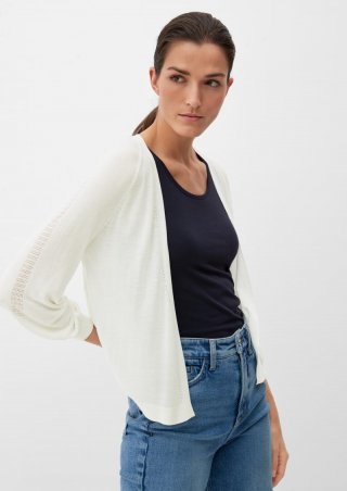 s.Oliver Strickjacke aus Viskose - ecru