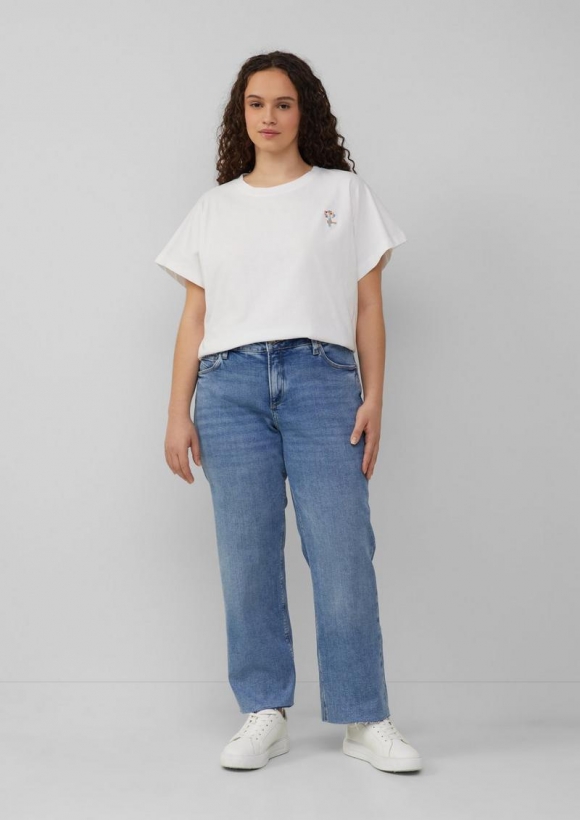 s.Oliver Ankle-Jeans / Slim Fit / Mid Rise / Straight Leg - blau