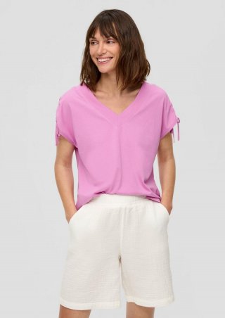 s.Oliver Ärmelloses Shirt mit Bindedetails an der Schulterpartie - rosa