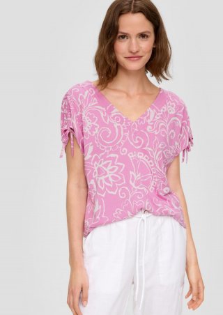 s.Oliver Ärmelloses Shirt mit Bindedetails an der Schulterpartie - rosa