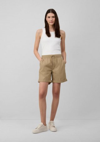 s.Oliver Leichte Relaxed-Fit-Shorts aus Baumwollmix - hellbraun
