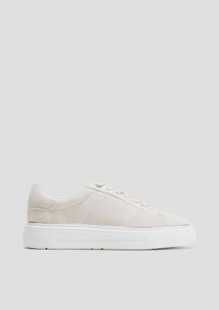 s.Oliver Cleane Sneaker mit Wildleder - helles beige