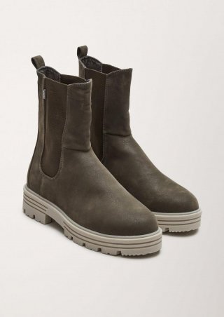 s.Oliver Boots mit Elastikeinsatz - olivgrün
