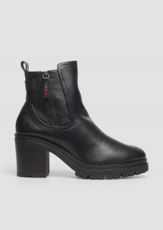 s.Oliver Stiefeletten mit Blockabsatz - schwarz