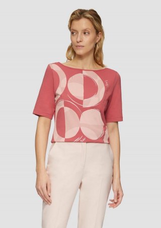 s.Oliver T-Shirt mit Frontprint - pink