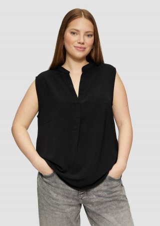 s.Oliver Feminines Blusentop - schwarz