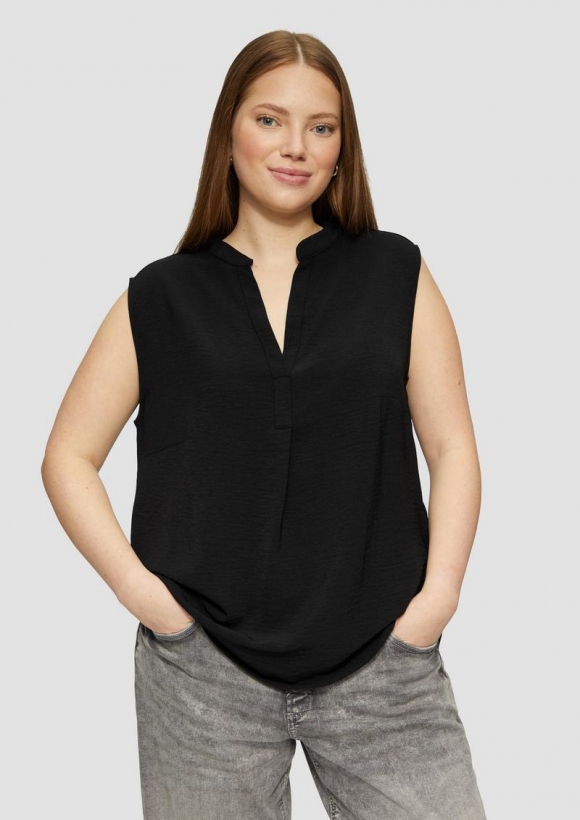 s.Oliver Feminines Blusentop - schwarz