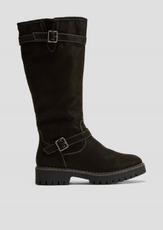 s.Oliver Stiefel mit Dornschließe - schwarz