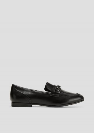s.Oliver Loafer in Leder-Optik - schwarz
