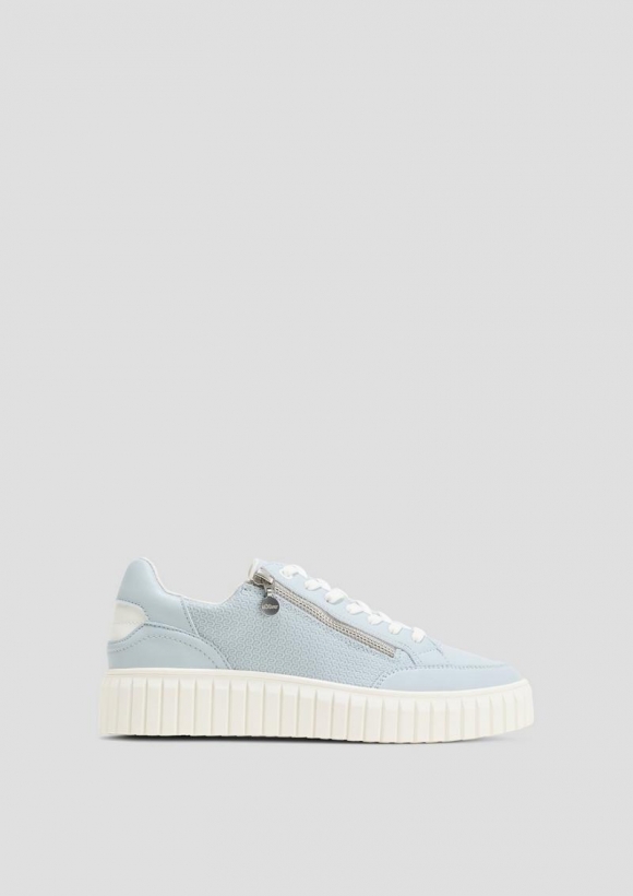 s.Oliver Sneaker mit Strukturmuster - hellblau