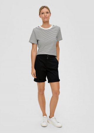 s.Oliver Regular: Shorts aus Baumwollstretch - schwarz