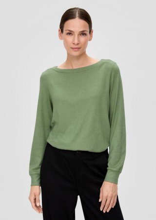 s.Oliver Longsleeve aus Viskosemix - tannengrün