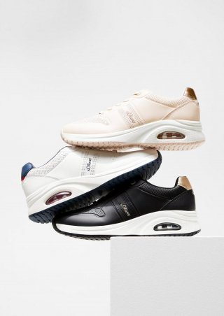 s.Oliver Sportliche Sneaker mit gepolsterter Laufsohle - schwarz