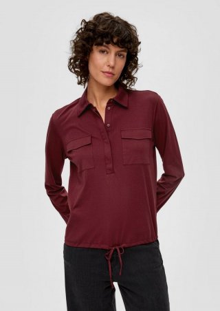s.Oliver Longsleeve im Utility-Stil - bordeaux
