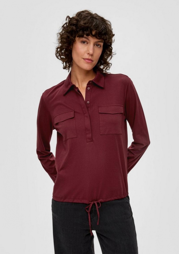 s.Oliver Longsleeve im Utility-Stil - bordeaux