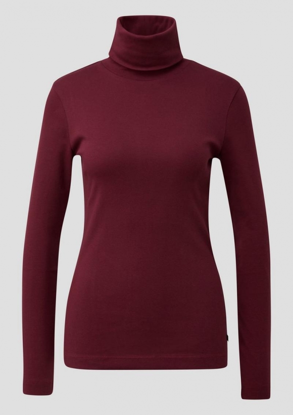 s.Oliver Langarmshirt mit Rollkragen - bordeaux