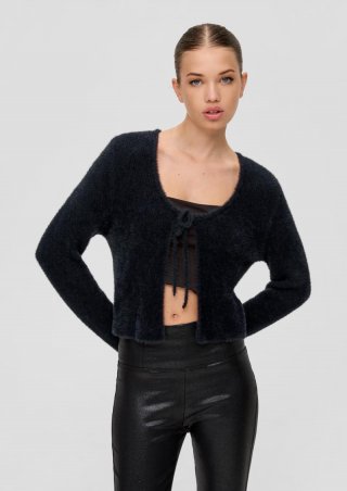 s.Oliver Kuschelige Strickjacke | QS x ELIF - schwarz