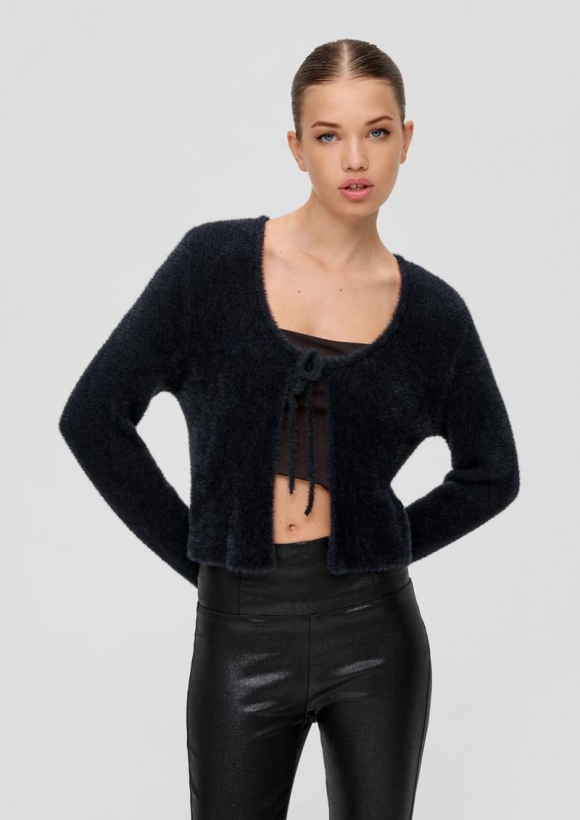 s.Oliver Kuschelige Strickjacke | QS x ELIF - schwarz