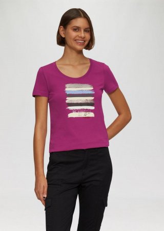 s.Oliver T-Shirt mit Frontprint - lila