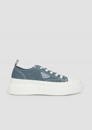 s.Oliver Sneaker mit Plateau-Sohle - salbeigrün
