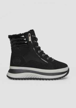 s.Oliver Warm gefütterte Stiefel im sportiven Look - schwarz