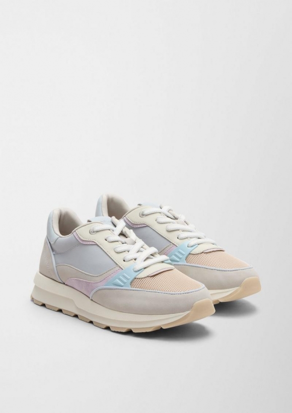 s.Oliver Sneaker mit Musterstruktur - hellgrau