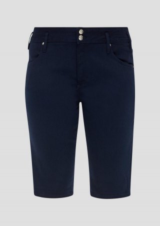 s.Oliver Bermuda-Jeans / Mid Rise / Slim Leg - tiefblau