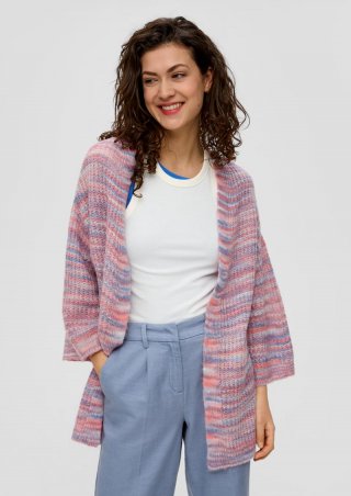 s.Oliver Locker gestrickter Cardigan - hellorange
