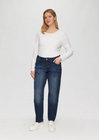 s.Oliver Jeans / Curvy Fit / Mid Rise / Slim Tapered Leg - blau