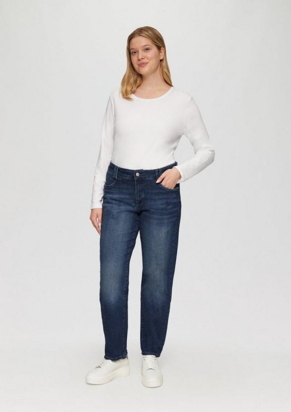 s.Oliver Jeans / Curvy Fit / Mid Rise / Slim Tapered Leg - blau