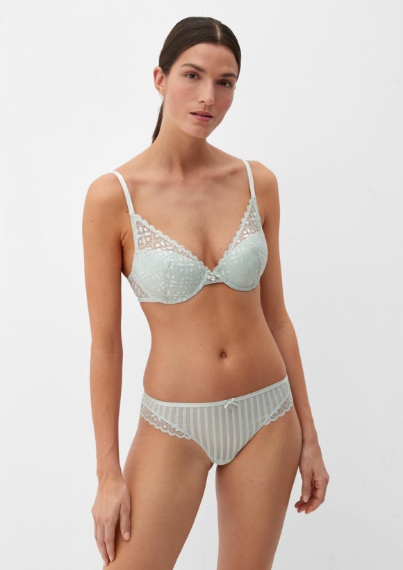 s.Oliver Push-Up BH aus Microfaser - schiefergrau