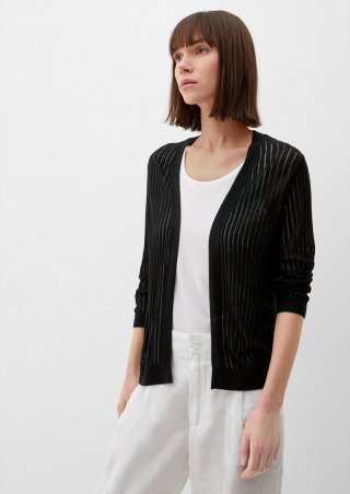 s.Oliver Strickjacke aus Viskose - schwarz