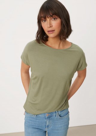 s.Oliver Ärmelloses T-Shirt aus fließendem Viskosestretch - olivgrün