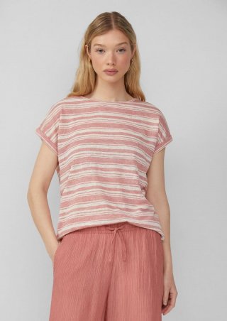 s.Oliver Ringelshirt aus Viskosemix - papaya