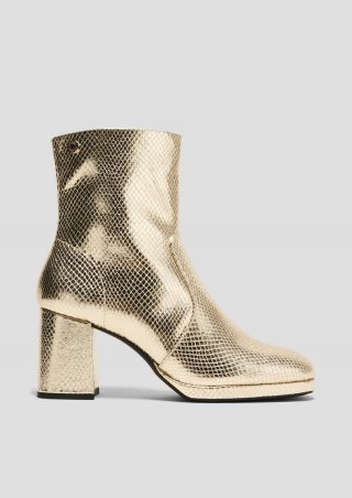 s.Oliver Stiefelette mit Metallic-Effekt - gold