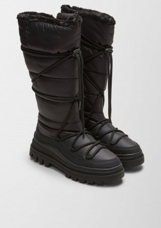 s.Oliver Gefütterte Stiefel mit Steppung - schwarz