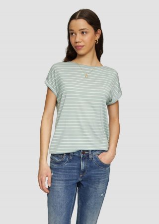 s.Oliver Loose Fit-Shirt im Lyocellmix - salbeigrün