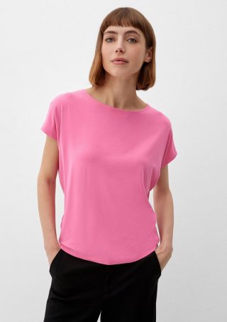 s.Oliver Ärmelloses T-Shirt aus fließendem Viskosestretch - pink