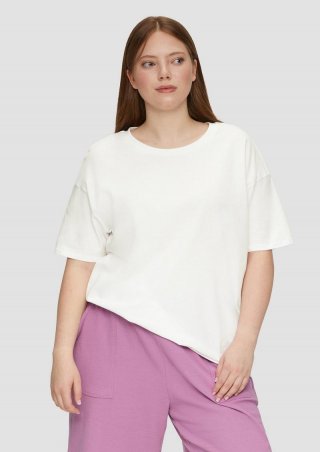 s.Oliver T-Shirt aus reiner Baumwolle - weiß