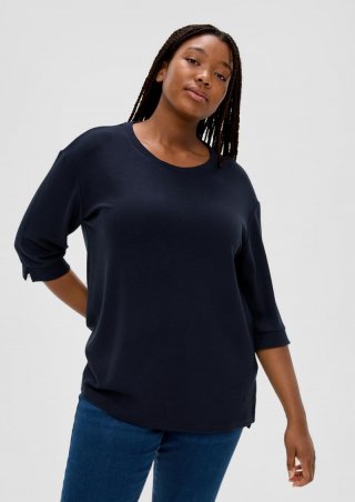 s.Oliver Shirt aus Viskosestretch - navy