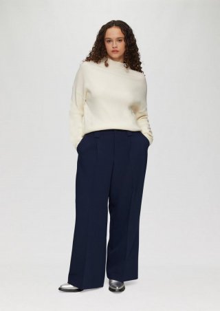 s.Oliver Hose mit Bundfalten im Regular Fit - tiefblau