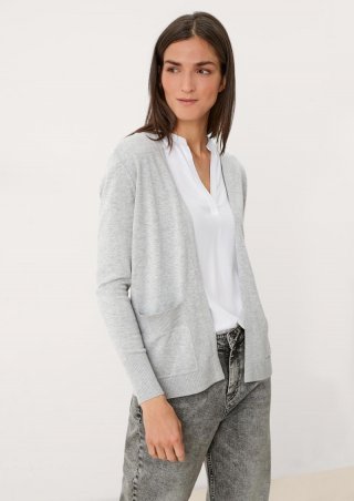 s.Oliver Strickjacke aus Viskosemix - grau meliert