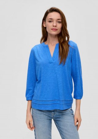 s.Oliver 3/4-Arm-Bluse aus Viskosestretch - royalblau