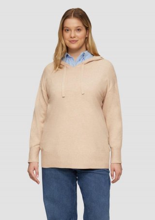 s.Oliver Strickpullover aus Viskosemix - hellbraun
