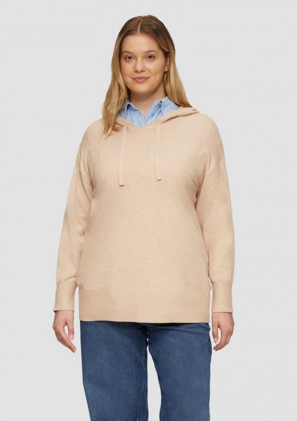 s.Oliver Strickpullover aus Viskosemix - hellbraun