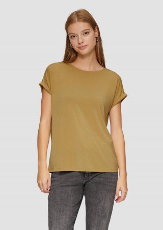 s.Oliver Loose-Fit-Shirt im Lyocellmix - goldgelb